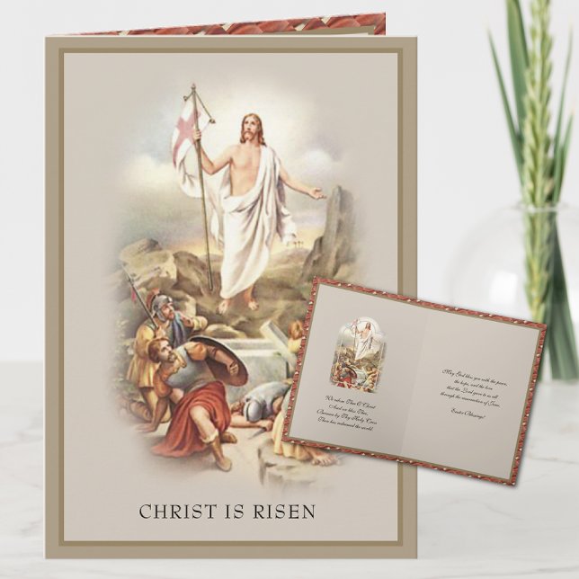 Cartes Pour Fêtes Annuelles Christ ressuscité Bonne Résurrection de Pâques (Créateur téléchargé)