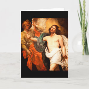 Cartes Pour Fêtes Annuelles Christ ressuscité, regardant vers le haut