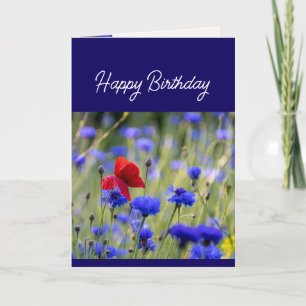 Cartes Pour Fêtes Annuelles Christian Anniversaire Fleur sauvage Jardin Floral