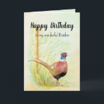Cartes Pour Fêtes Annuelles Christian Brother Anniversaire Pheaseur Gamebird<br><div class="desc">Prière chrétienne pour Ami Anniversaire,  Frère avec une belle aquarelle originale Pheasant Gamebird pour ceux qui aiment la faune,  la nature et les oiseaux</div>