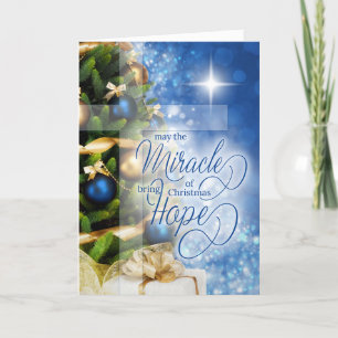 Cartes Pour Fêtes Annuelles Christian Christmas Miracle apporte espoir