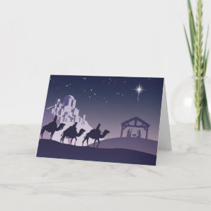 Cartes Pour Fêtes Annuelles Christian Christmas Nativité Scene