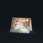 Cartes Pour Fêtes Annuelles Christian Christmas Snowman Art Créationarts<br><div class="desc">Oeuvre originale de Lisa Adams. Ses tableaux,  ses imprimés et ses produits se trouvent sur les sites Etsy.com,  Ebay.com et Zazzle.com,  sous le nom Creationarts.</div>