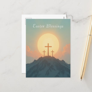 Cartes Pour Fêtes Annuelles Christian Easter Sunrise & Cross Faith & Hope