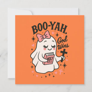 Cartes Pour Fêtes Annuelles Christian Halloween Boo Ya Dieu gagne