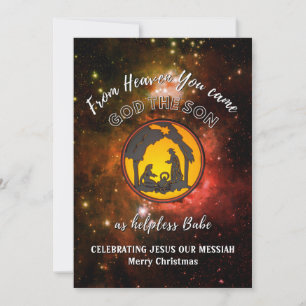Cartes Pour Fêtes Annuelles Christian HELPLESS BABE Nativité de Noël