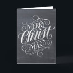Cartes Pour Fêtes Annuelles Christian Joyeux Noël Chalkboard Calligraphie<br><div class="desc">Nous disons "Joyeux Noël" très souvent pendant la saison, mais parfois nous avons tendance à oublier d'où vient réellement cet accueil. Voici une pièce merveilleusement élégante de lettrage manuel sur mesure dans le tableau de bord à la mode pour donner un petit coup de pouce en direction de Jésus. Calligraphie...</div>