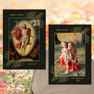 Cartes Pour Fêtes Annuelles Christian Pâques Jésus Résurrection Famille Photo