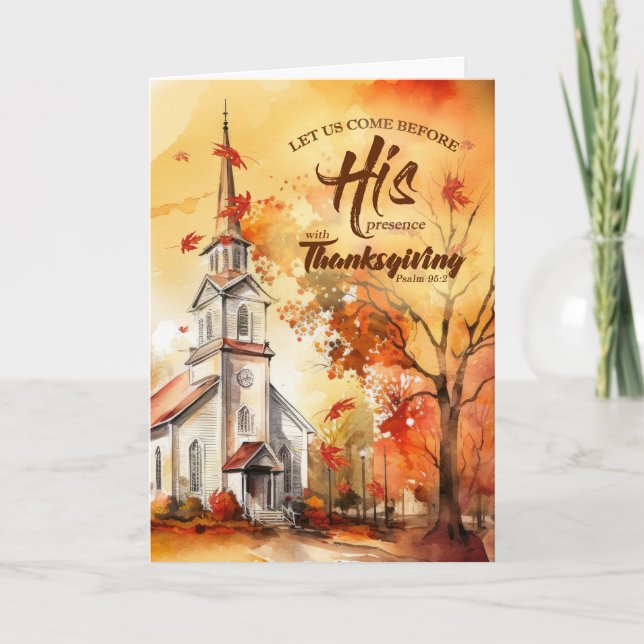 Cartes Pour Fêtes Annuelles Christian Thanksgiving Eglise des écritures (Devant)