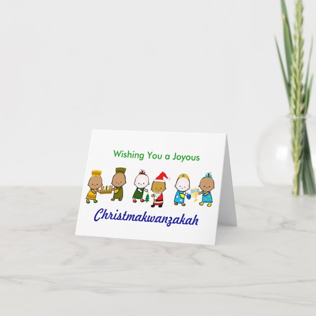 Cartes Pour Fêtes Annuelles Christmakwanzakah (Devant)