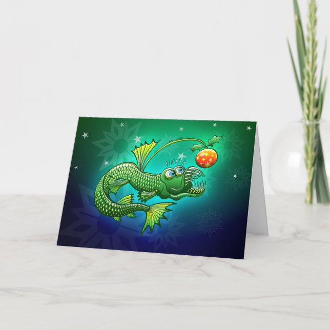 Cartes Pour Fêtes Annuelles Christmas Abyssal Angler Fish (Devant)