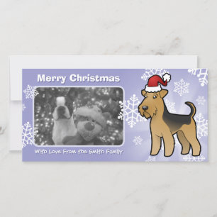 Cartes Pour Fêtes Annuelles Christmas Airedale Terrier / Welsh Terrier