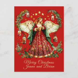 Cartes Pour Fêtes Annuelles Christmas Angel personalized Holiday Postcard