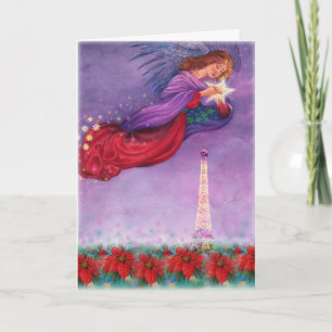 Cartes Pour Fêtes Annuelles christmas angel twinkling eiffel tower