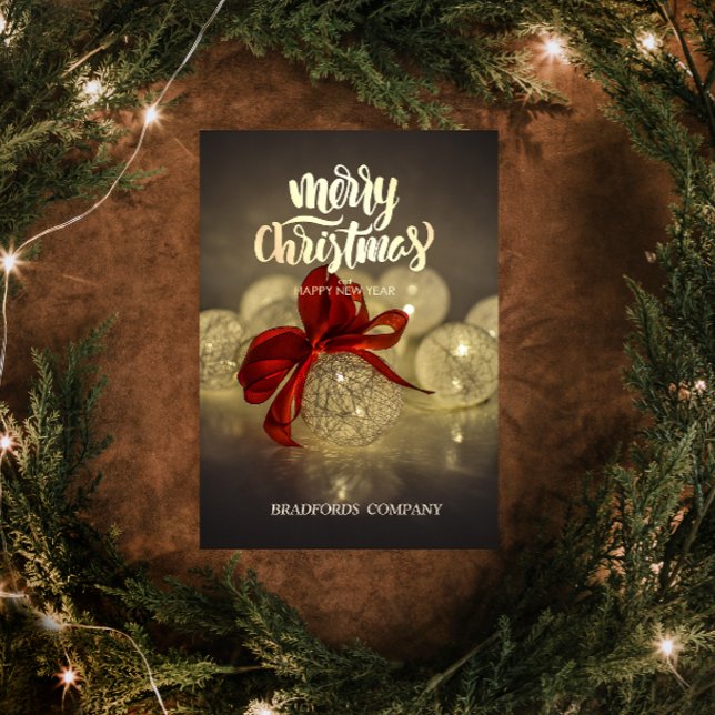 Cartes Pour Fêtes Annuelles Christmas Balls, Red Bow Christmas Company (Créateur téléchargé)