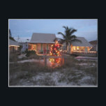 Cartes Pour Fêtes Annuelles Christmas Beach Cottage<br><div class="desc">photo prise à Indian Rocks Beach,  Floride</div>