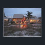 Cartes Pour Fêtes Annuelles Christmas Beach Cottage<br><div class="desc">photo prise à Indian Rocks Beach,  Floride</div>