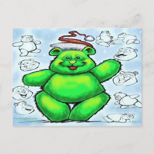 Cartes Pour Fêtes Annuelles Christmas Bear (Devant)