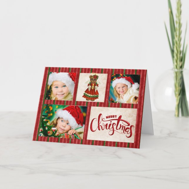 Cartes Pour Fêtes Annuelles Christmas Bear Photo Christmas Card (Devant)