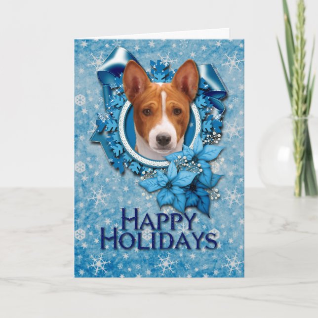 Cartes Pour Fêtes Annuelles Christmas - Blue Snowflake (Devant)