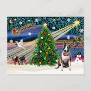 Cartes Pour Fêtes Annuelles Christmas Bull Terrier (brindle)