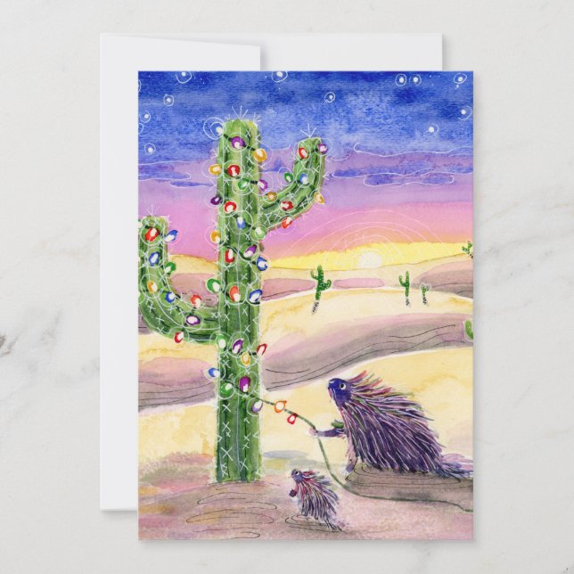 Cartes Pour Fêtes Annuelles Christmas Cactus (Devant)