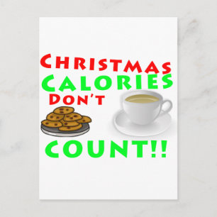 Cartes Pour Fêtes Annuelles Christmas Calories Don't Count Hummor Funny