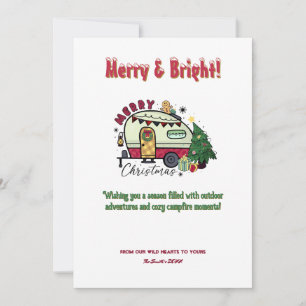 Cartes Pour Fêtes Annuelles Christmas Camper Home Camping Extérieur Aventure