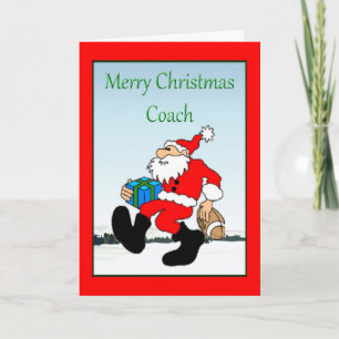 Cartes Pour Fêtes Annuelles Christmas Card For Football Coach