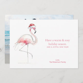 Cartes Pour Fêtes Annuelles CHRISTMAS CARD Pink Flamingo Florida Holiday Card