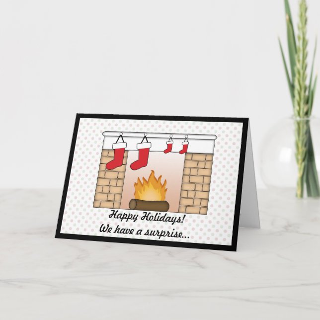 Cartes Pour Fêtes Annuelles Christmas Card Pregnancy Announcement Twins !! (Devant)