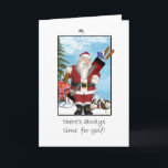 Cartes Pour Fêtes Annuelles Christmas Card, Santa Playing Golf<br><div class="desc">Christmas Card,  Santa Playing Golf</div>