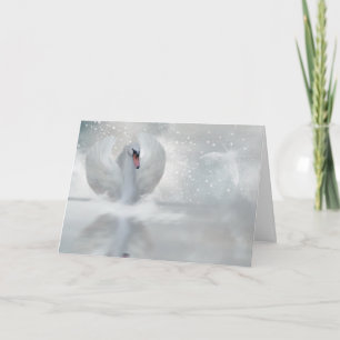 Cartes Pour Fêtes Annuelles Christmas Card With Swan