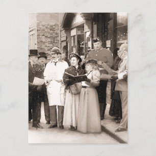 CARTES POUR FÊTES ANNUELLES CHRISTMAS CAROL CHANTEURS VICTORIENS