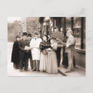 CARTES POUR FÊTES ANNUELLES CHRISTMAS CAROL CHANTEURS VICTORIENS