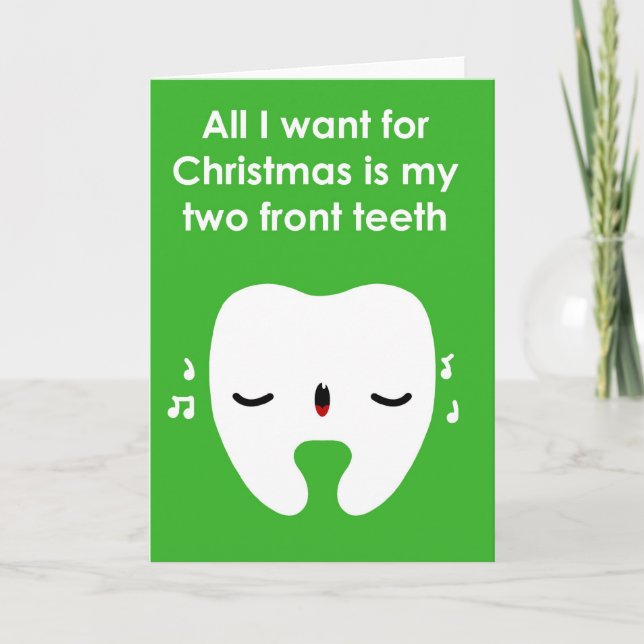 Cartes Pour Fêtes Annuelles Christmas Carol Singing Tooth (Devant)
