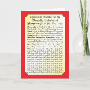 Cartes Pour Fêtes Annuelles Christmas Carols For Everyone Funny Card