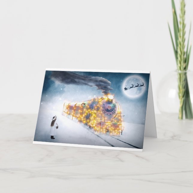Cartes Pour Fêtes Annuelles Christmas Child Christmas Motif December Train (Devant)