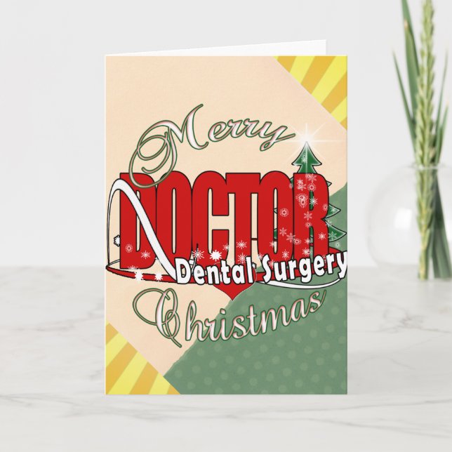 Cartes Pour Fêtes Annuelles CHRISTMAS Chirurgie dentaire (Devant)
