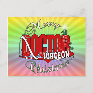 CARTES POUR FÊTES ANNUELLES CHRISTMAS CHIRURGIEN DOCTEUR