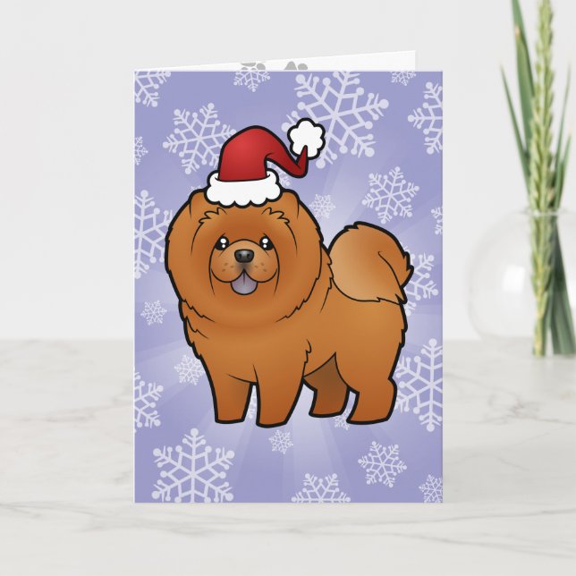 Cartes Pour Fêtes Annuelles Christmas Chow Chow (Devant)