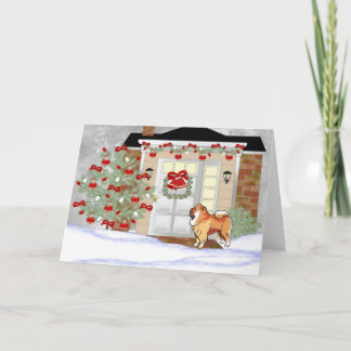 Cartes Pour Fêtes Annuelles Christmas Chow Dog