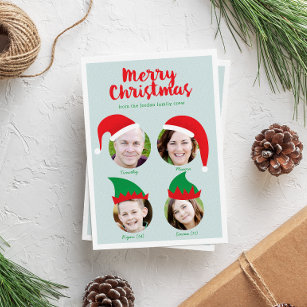 Cartes Pour Fêtes Annuelles Christmas Crew Four Photo Funny Holiday Card