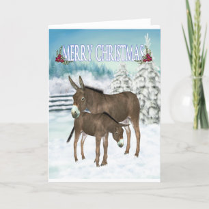 Cartes Pour Fêtes Annuelles Christmas Donkeys