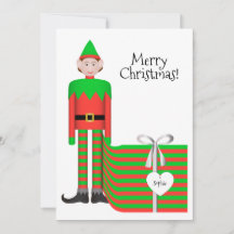 Christmas Elf Flat Card - Forfait Cadeau Gratté