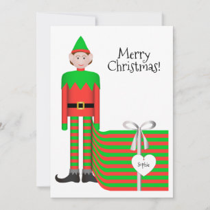 Cartes Pour Fêtes Annuelles Christmas Elf Flat Card - Forfait Cadeau Gratté