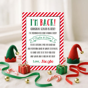 Cartes Pour Fêtes Annuelles Christmas Elf I'm Back Custom Holiday Letter