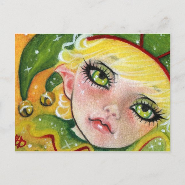 Cartes Pour Fêtes Annuelles Christmas Elf Postcard (Devant)