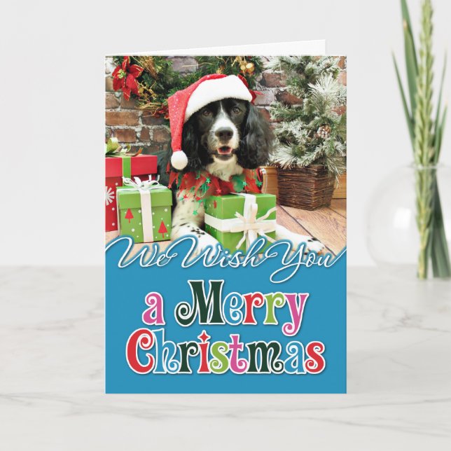 Cartes Pour Fêtes Annuelles Christmas - English Springer Espagne - Lucy (Devant)