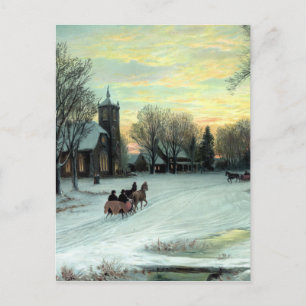 Cartes Pour Fêtes Annuelles Christmas Eve by W. C. Bauer from